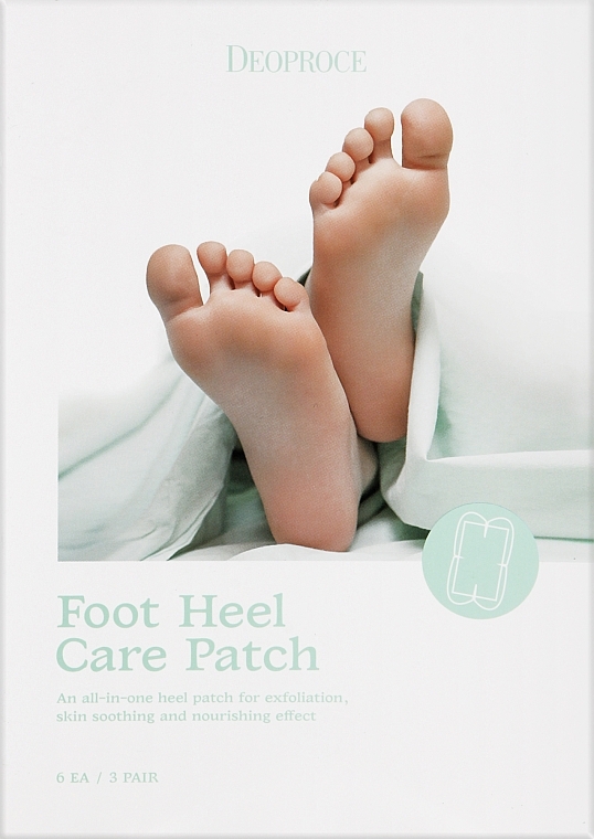 Пластир для догляду за п'ятами, 6 шт. - Deoproce Foot Heel Care Patch — фото N1