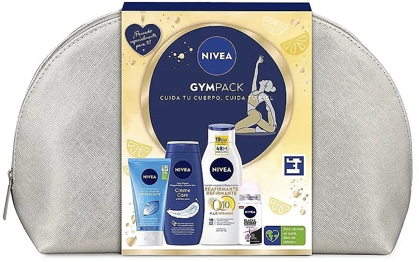 Набор - NIVEA Gympack Case (b/lot/400ml + sh/gel+250 + f/gel/150ml + deo/50ml + acc.) — фото N1