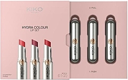 Парфумерія, косметика Набір бальзамів для губ - Kiko Milano Hydra Colour Lip Set (balm/3х3g)	