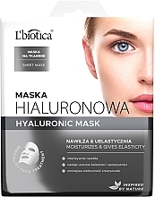 Маска для обличчя "Гіалуронова" - L'biotica Home Spa Hyaluronic Mask — фото N1