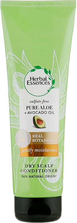 Бальзам-ополаскиватель без сульфатов - Herbal Essences Pure Aloe + Avocado Oil Dry Scalp Conditioner