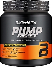 Предтренировочный комплекс "Лимонный чай со льдом" - BioTechUSA Pump Caffeine Free — фото N1