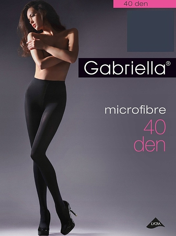 Колготки для жінок "Microfibre" 40 Den, grafit - Gabriella — фото N1