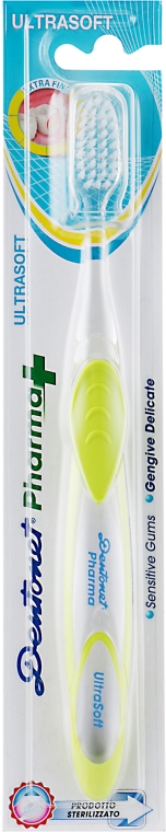 Зубная щетка, ультрамягкая, салатовая - Dentonet Pharma UltraSoft Toothbrush — фото N1