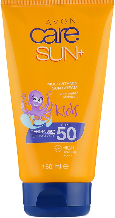 Солнцезащитный крем для детей - Avon Sun+ Kids Multivitamin Sun Cream SPF50 — фото N4
