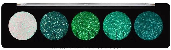 Палетка глітерів - Profusion Cosmetics 5 Shade Glitter Palette — фото Emerald Gems