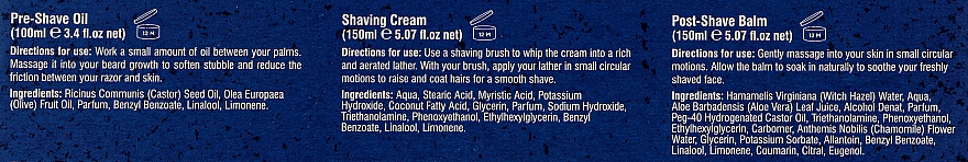 Набор - The Bluebeards Revenge Cut-Throat Shaving Set (beard/oil/100/ml + cr/150ml + balm/150ml + shaving brush + shaver + towel) — фото N4