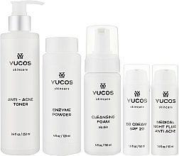 Набір - Yucos Acne Correct (clean/foam/150ml + enzyme/120ml + toner/250ml + cream/50ml + fluid/50ml) — фото N2