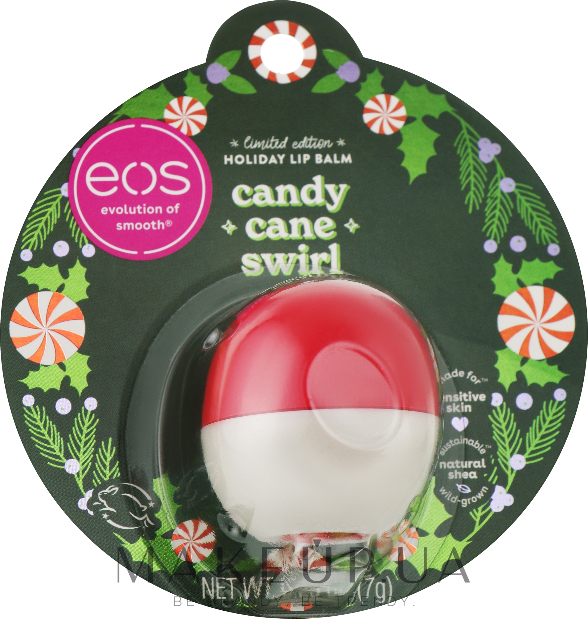 Бальзам для губ "Яблочные конфеты" - Eos Candy Cane Swirl — фото 7g