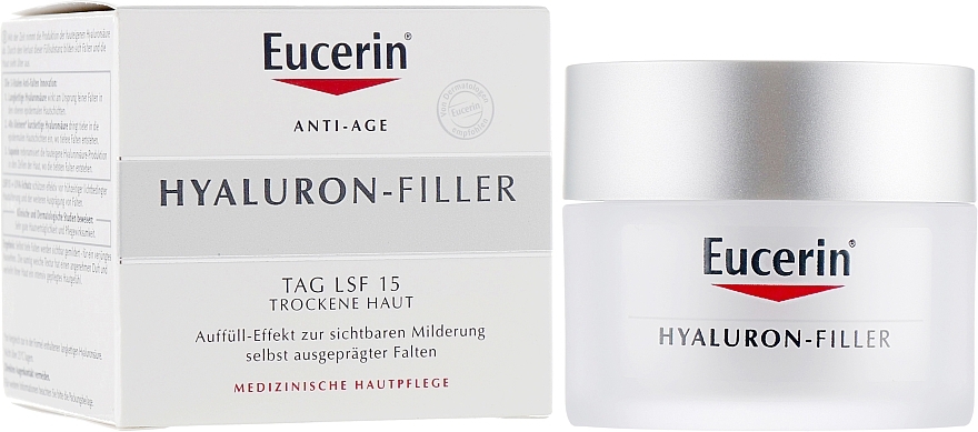 Денний крем проти зморщок для сухої та чутливої шкіри - Eucerin Hyaluron-Filler Day Cream For Dry Skin (рефіл) — фото N3