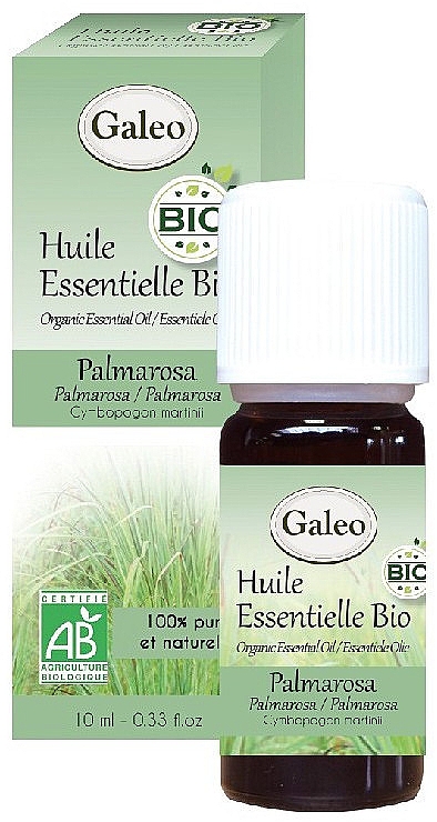 Органічна ефірна олія пальмарози - Galeo Organic Essential Oil Palmarosa — фото N1