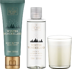 Набор - Scottish Fine Soaps Winter Wonderland Cosy Night Pack (sh/gel/100ml + b/cr/75ml + candle/1pc) — фото N2