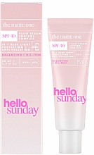 Парфумерія, косметика Зволожувальний крем для обличчя - Hello Sunday The Matte One Fluid Serum Control Complex SPF 40