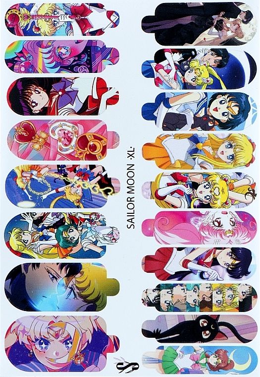Дизайнерські наклейки для нігтів "Sailor Moon" - StickersSpace — фото N2