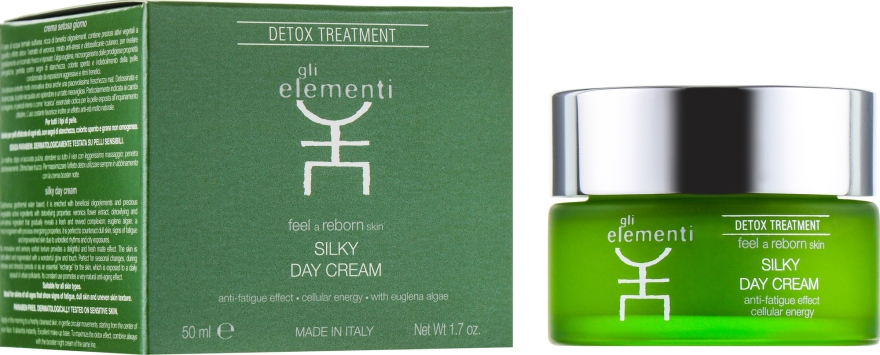 Денний крем для обличчя - Gli Elementi Detox Line Silky Day Cream — фото N1