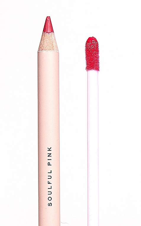 Набор для макияжа губ - Makeup Revolution Lip Contour Kit Soulful Pink (lipstick/3ml + l/pencil/0.8g) — фото N4
