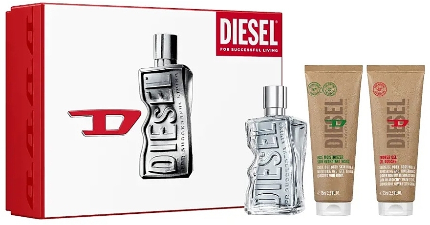 Diesel D By Diesel - Набір (edt/100ml + sh/gel/75ml + f/cr/75ml) — фото N1