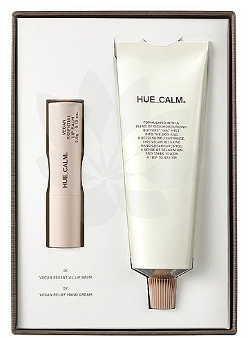 Набір - Hue Calm Vegan Hand & Lip Care Set (h/cr/50ml + lip/balm/3.8g) — фото N1