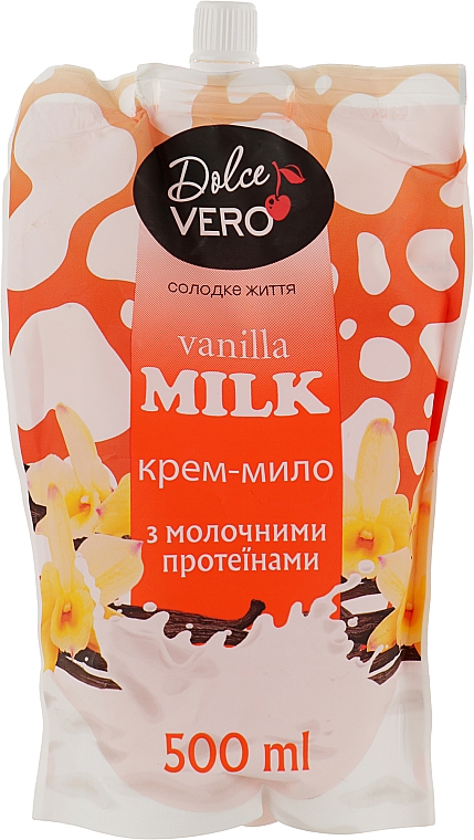 Жидкое крем-мыло с молочными протеинами - Dolce Vero Vanilla Milk (дой-пак)
