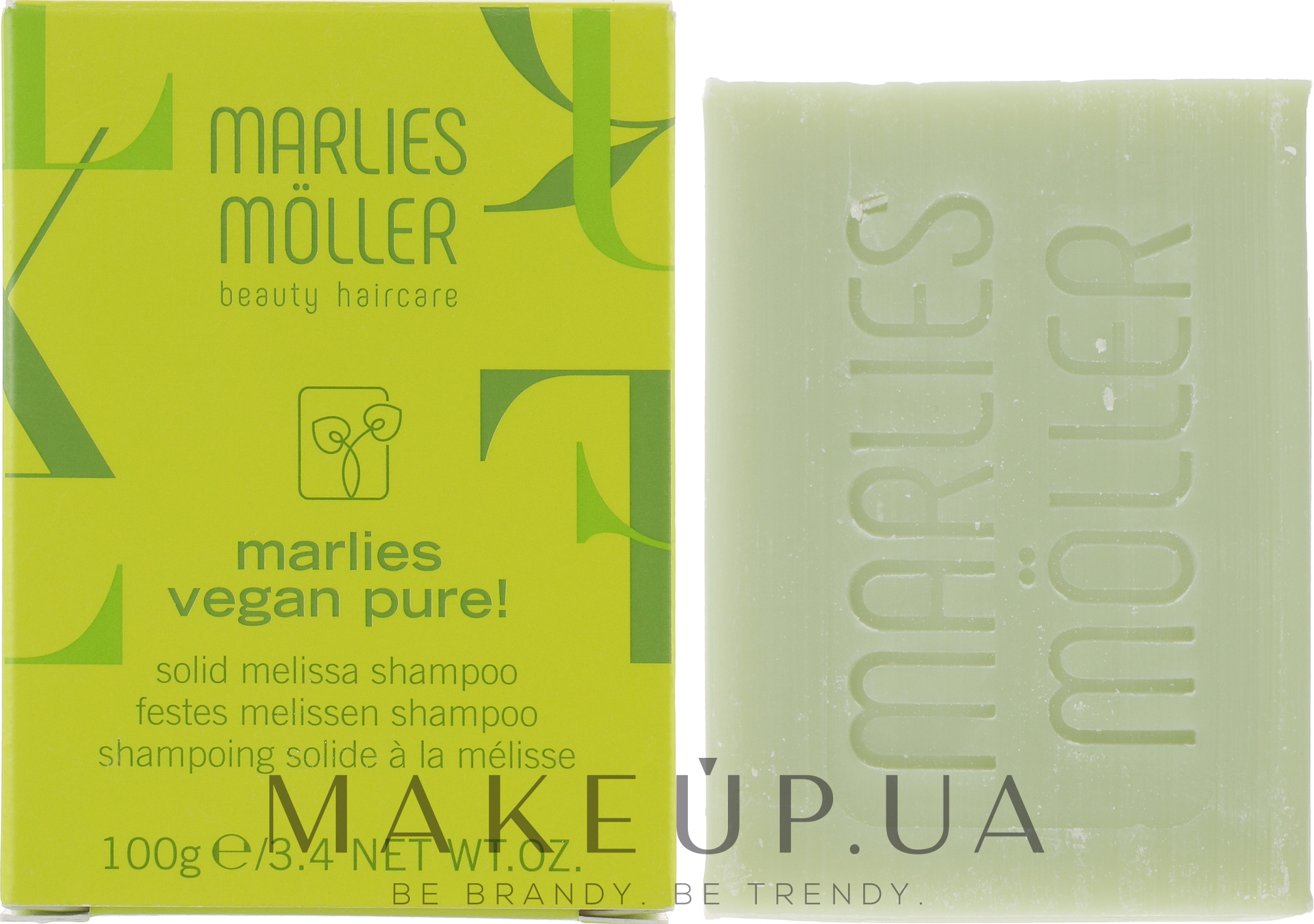 Твердий веганський шампунь - Marlies Moller Solid Melissa Vegan Shampoo — фото 100g
