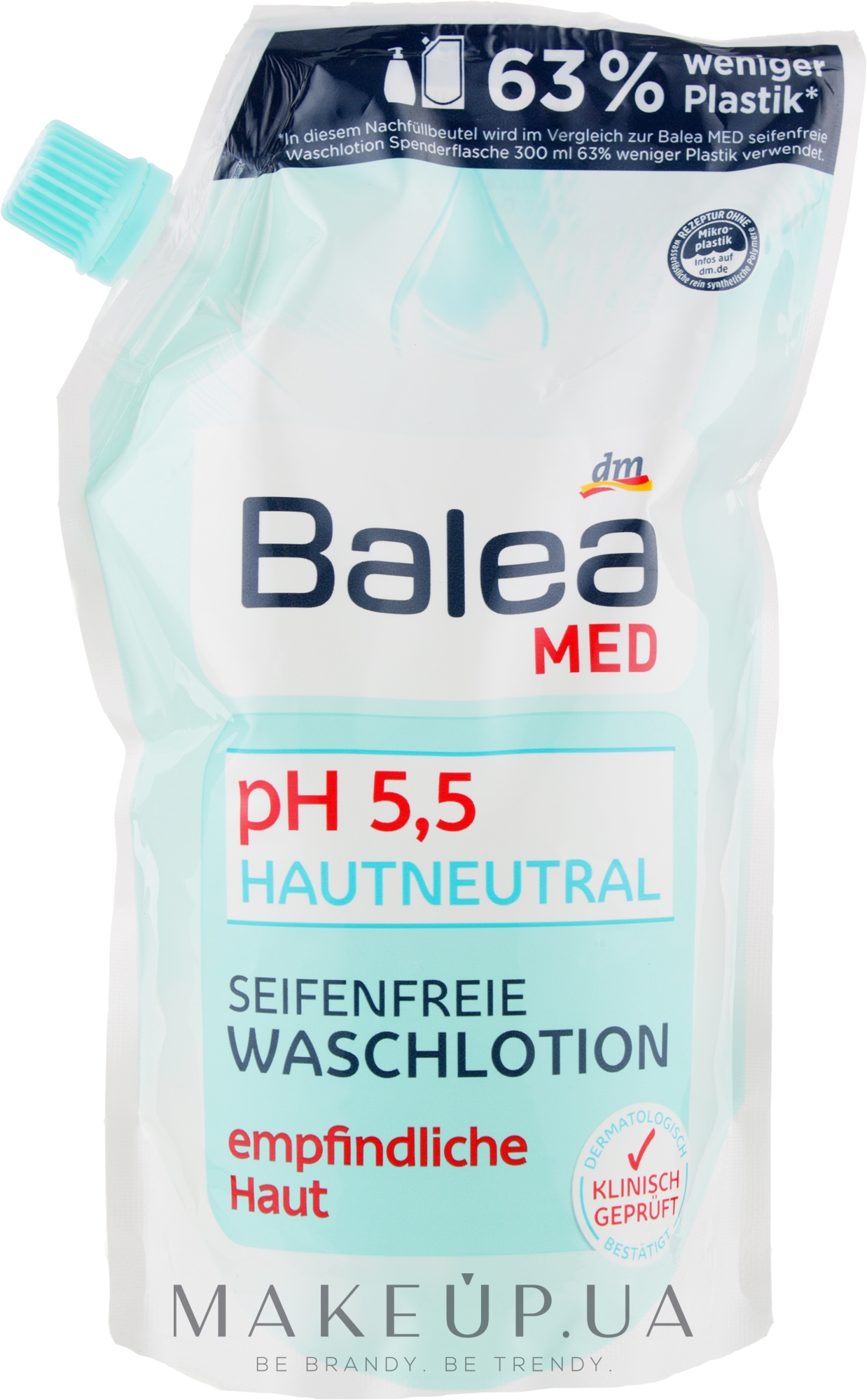 Лосьон для умывания без мыла, pH 5,5 - Balea Med Soap-Free Wash Lotion pH 5,5 (refill) — фото 500ml