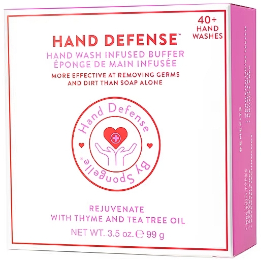 Пінна багаторазова губка для рук - Spongelle Hand Defense Rejuvenate Pink — фото N2