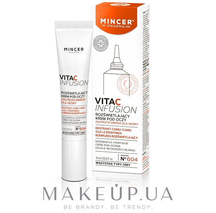 Овітлювальний крем для повік - Mincer Pharma Vita C Infusion Brightening Eye Cream № 604 — фото 15ml
