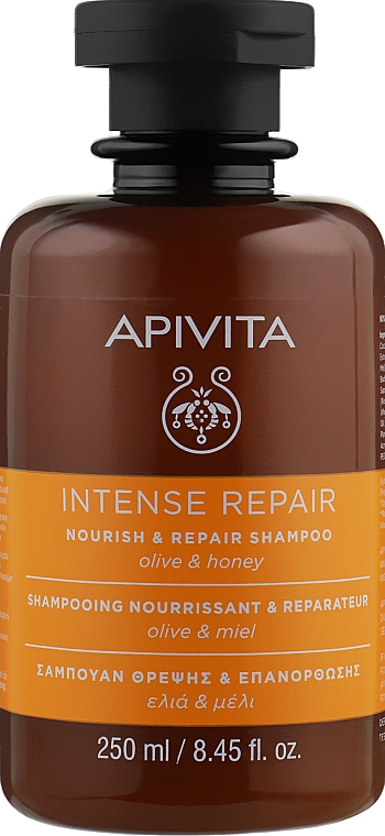 Шампунь восстанавливающий питающий с оливковым маслом и медом - Apivita Nourish And Repair Shampoo With Olive And Honey