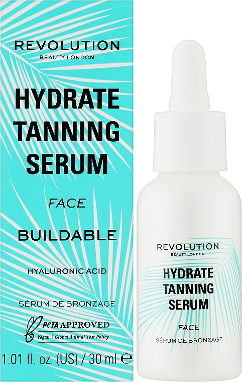 УЦЕНКА Увлажняющая сыворотка для загара лица - Revolution Beauty Hydrating Face Tan Serum * — фото N2