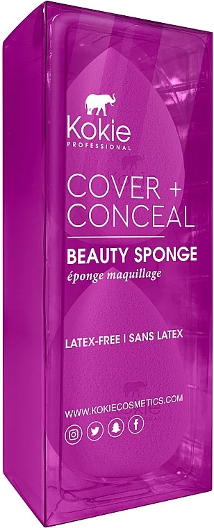 Спонж для макияжа, 2 шт. - Kokie Professional Cover + Conceal Beauty Sponge — фото N1