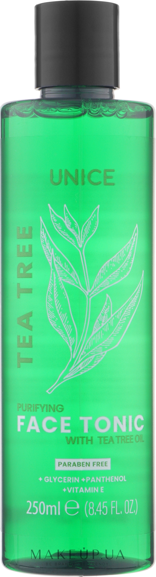 Тоник для лица с маслом чайного дерева - Unice Tea Tree Purifying Face Tonic — фото 250ml