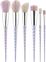 Набір пензлів для макіяжу, 6 шт. - Tools For Beauty MiMo Unicorn Pastel Set — фото N1