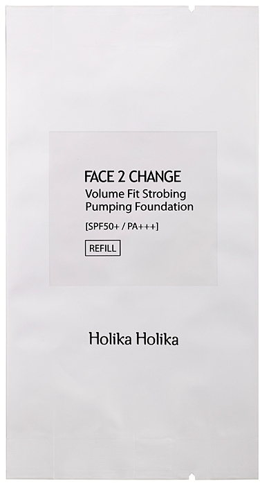 Тональний засіб із запасним блоком - Holika Holika Face 2 Change Volume Fit Strobing Pumping Foundation — фото N4