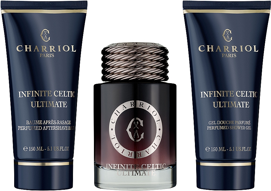 Charriol Infinite Celtic Ultimate - Набор (edp/100ml + sh/gel/150ml + af/sh/balm/150ml) — фото N2