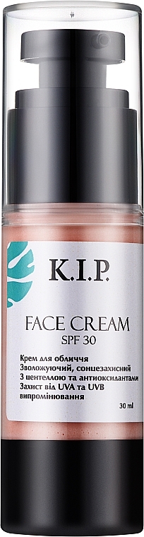 Крем для лица "Увлажняющий" c SPF-30 - K.I.P. Face Cream  — фото N1