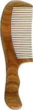 Расческа CS388 для волос, деревянная с ручкой, цельный сандал - Cosmo Shop — фото N1