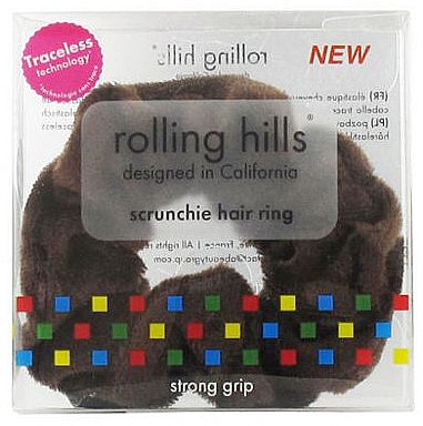 Резинка для волос, коричневая - Rolling Hills Scrunchie Hair Rings Brown — фото N1