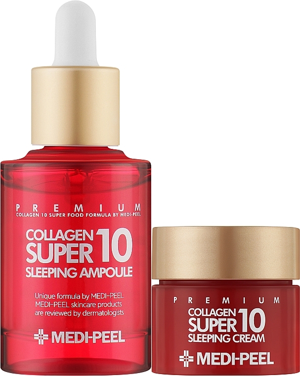 Набір для нічного догляду - Medi-Peel Collagen Super 10 Sleeping Care Set (f/serum/30ml + f/cr/10g) — фото N2