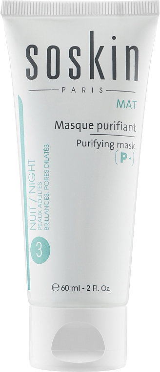 Очищающая маска для жирной и комбинированной кожи лица - Soskin Purifying Mask — фото N1