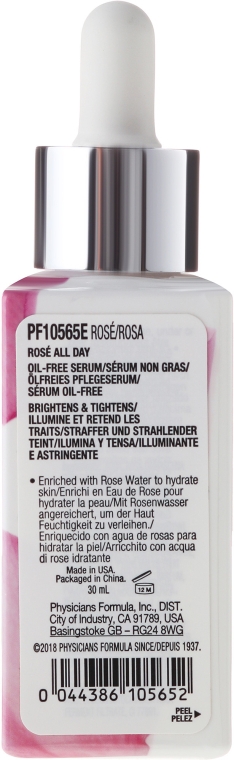 Осветляющая сыворотка для лица - Physician's Formula Rose All Day Serum — фото N2