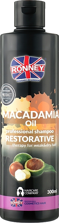 Шампунь з олією макадамії для сухого і пошкодженого волосся - Ronney Macadamia Oil Restorative Szampoo