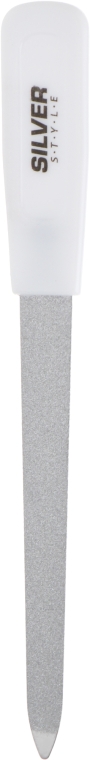 Пилка для ногтей сапфировая, 14 см, белая - Silver Style