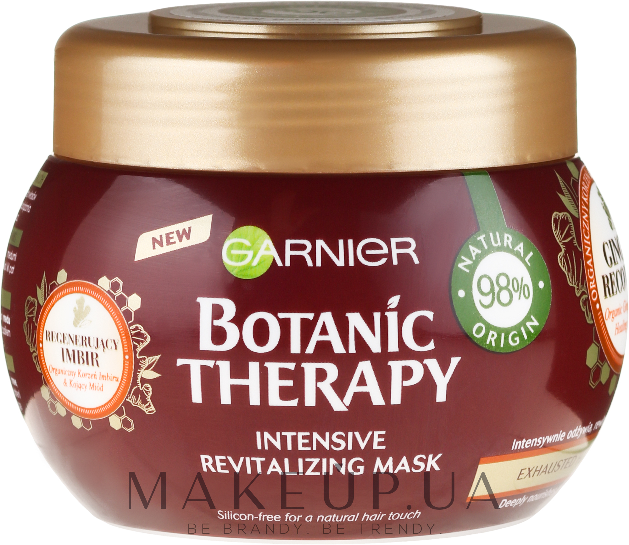 Маска "Імбирне відновлення" для виснаженого і навіть тонкого волосся - Garnier Botanic Therapy — фото 300ml