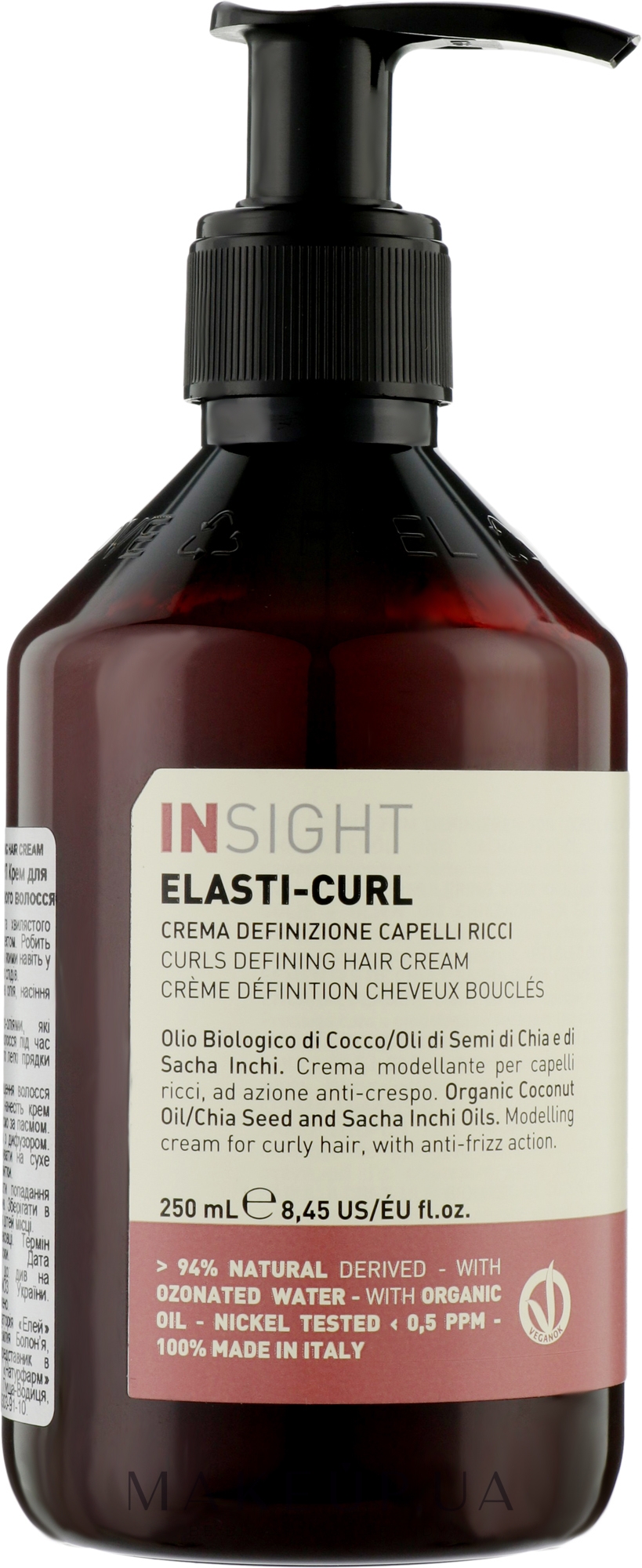 Крем для підкреслення кучерявого волосся - Insight Elasti-Curl Curls Defining Hair Cream — фото 250ml