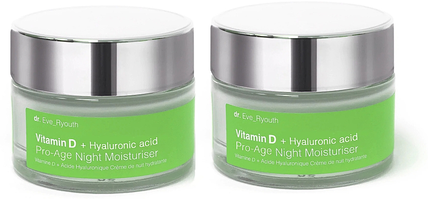 Набор - Dr. Eve_Ryouth Vitamin D + Hyaluronic Acid Pro-Age (night/cr2х50ml) — фото N1