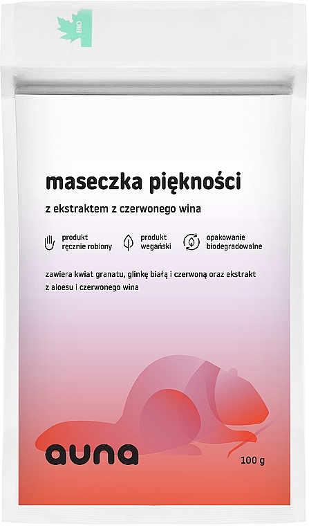 Маска для лица с экстрактом красного вина - Auna Beauty Mask — фото N1
