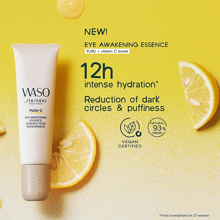 Есенція для зони навколо очей - Shiseido Waso Yuzu-C Eye Awakening Essence — фото N4