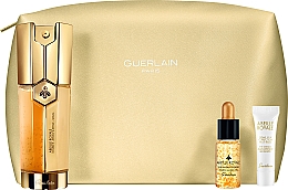 Парфумерія, косметика Набір - Guerlain Abeille Royale Double Care Set (ser/30ml + f/oil/5ml + eye/cr/3ml + bag)