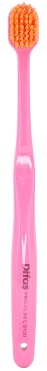 Зубная щетка "Ultra Soft" 512063, розовая с оранжевой щетиной, в кейсе - Difas Pro-Clinic 5100 — фото N2