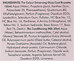 Набір - The Hair Boss The Colour Enhancing Gloss Cool Brunette(h/color enhancer/150ml + h/cond/30ml) — фото N3